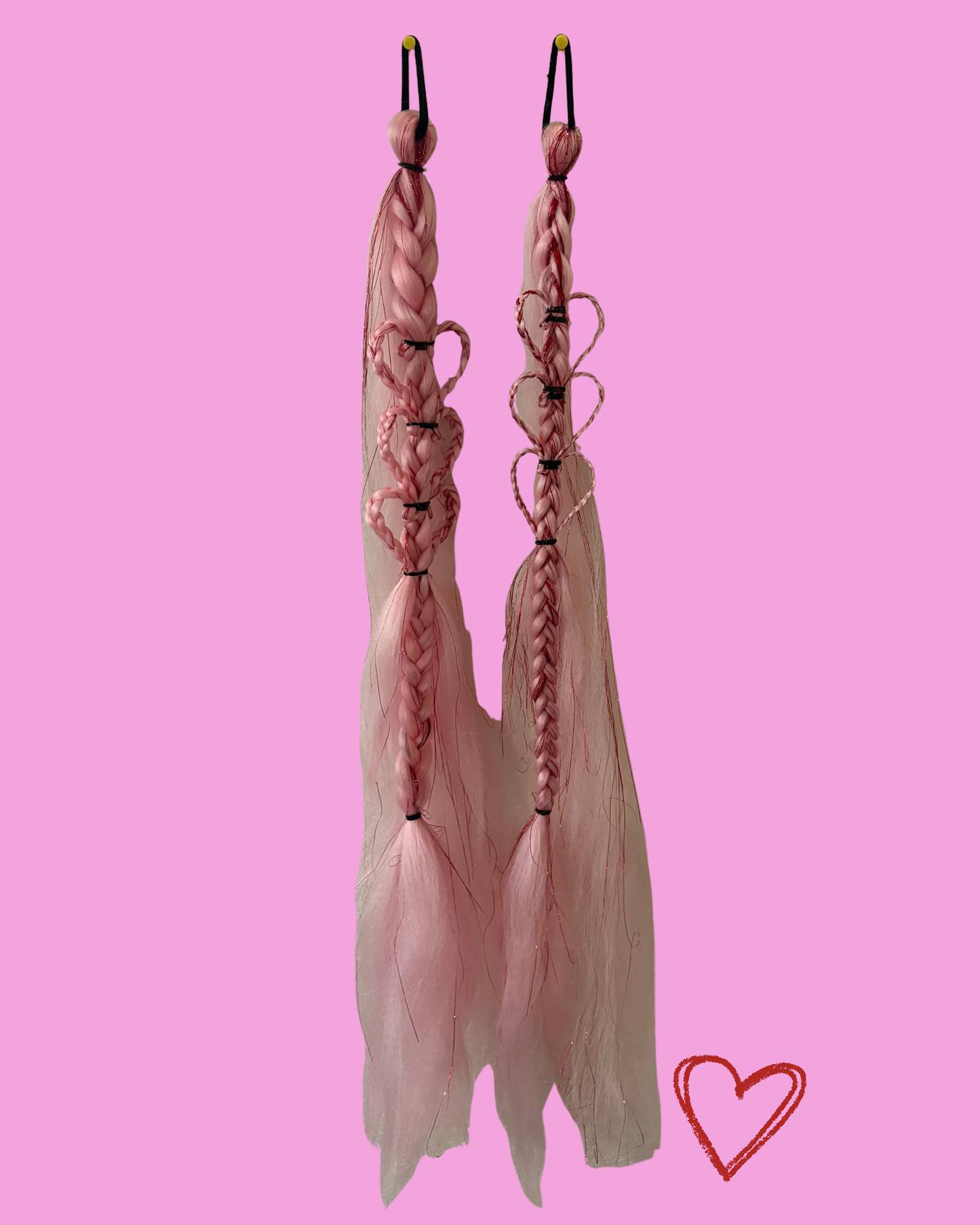 Festival Braids - BB Pink Hearts